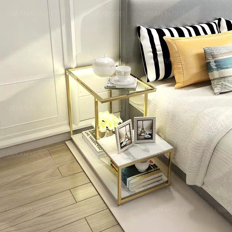 GLOW Modern Glass Top LED Side Table – Urban Mood