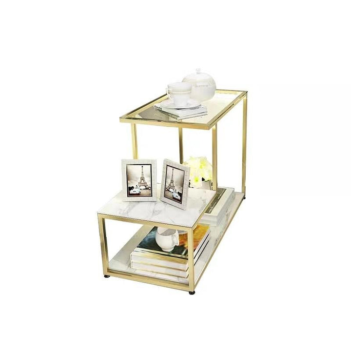 GLOW Modern Glass Top LED Side Table