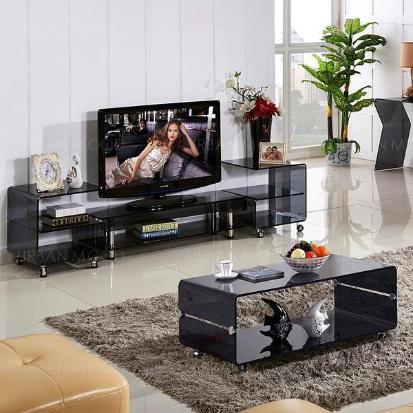 GUSTAV Minimalist Designer Glass Coffee Table