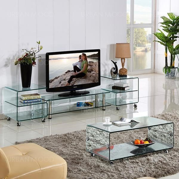 GUSTAV Minimalist Designer Glass Coffee Table