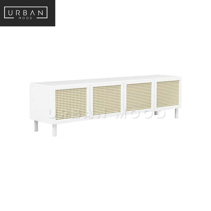 GABLE Vintage Rattan TV Console