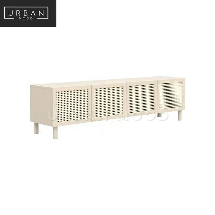 GABLE Vintage Rattan TV Console