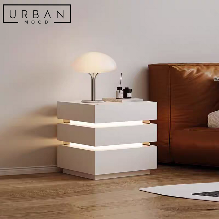 GLORIS Modern LED Bedside Table