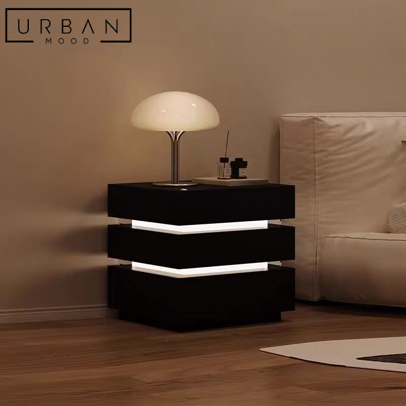 GLORIS Modern LED Bedside Table – Urban Mood