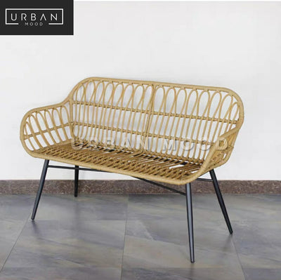 HEIN Outdoor Rattan Dining Table & Bench