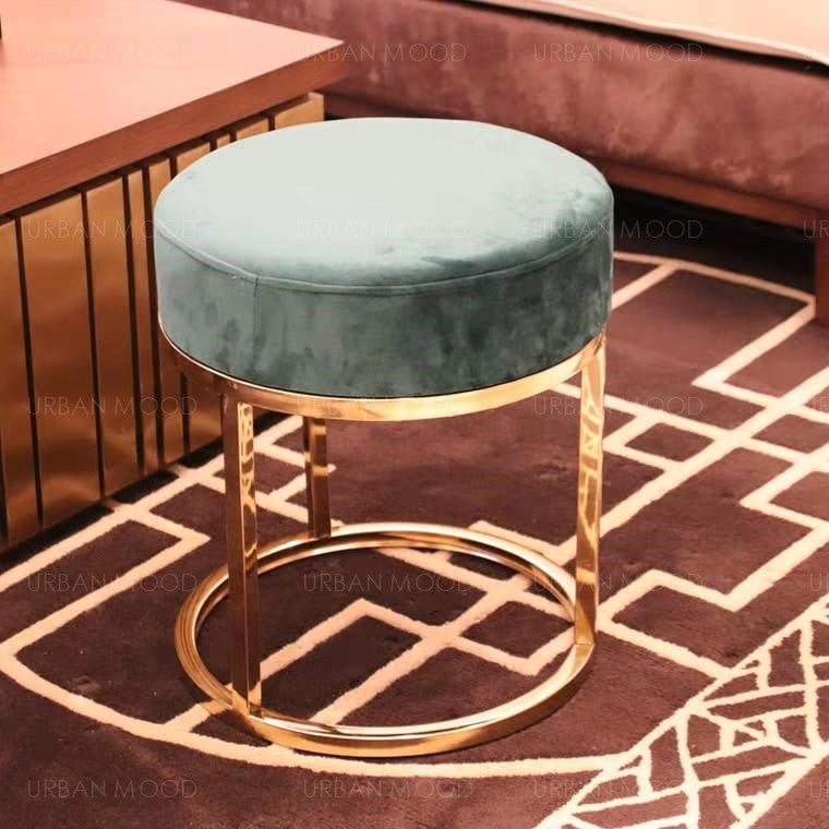 HERA Satin Gold Velvet Stools