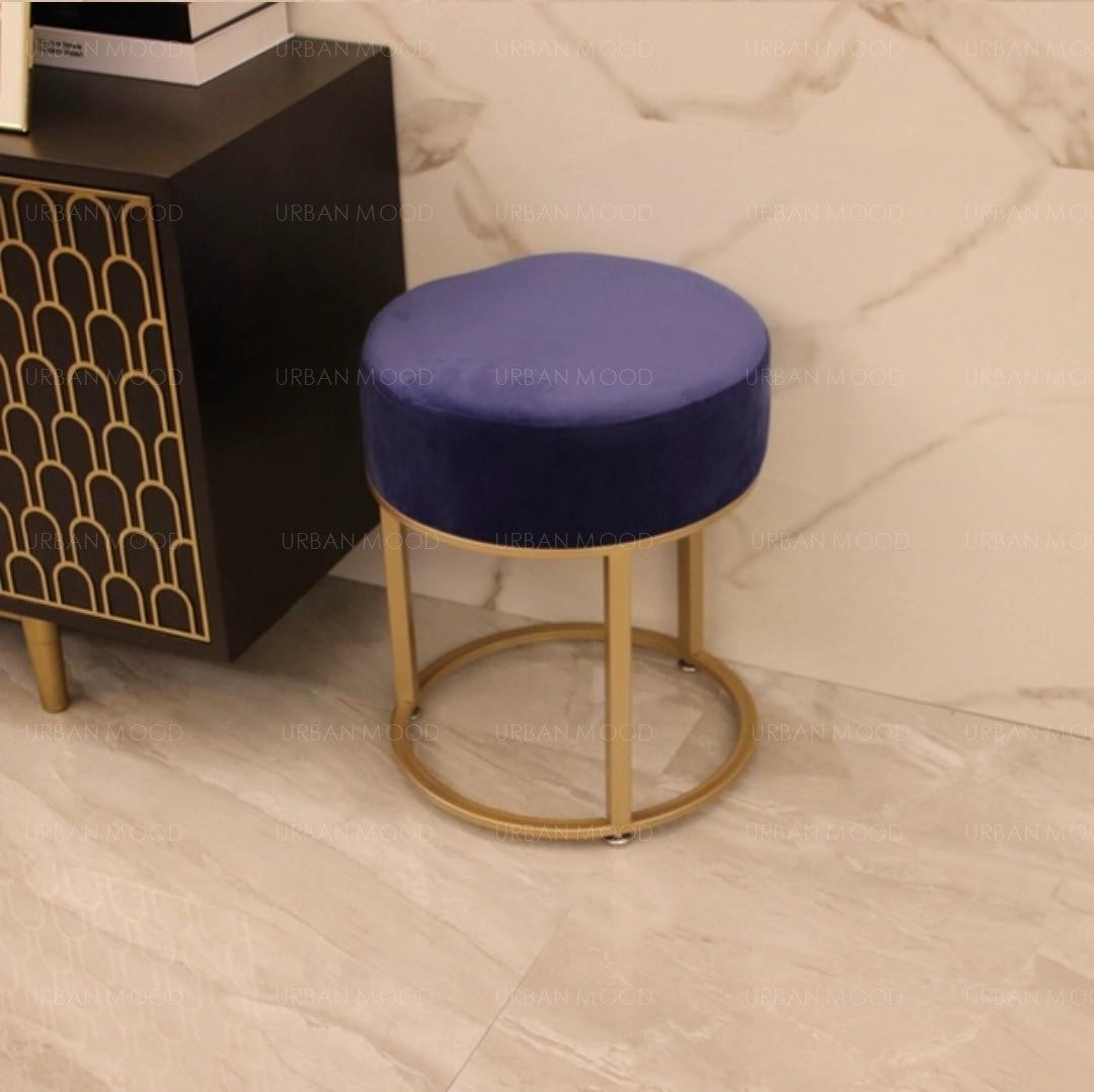 HERA Satin Gold Velvet Stools