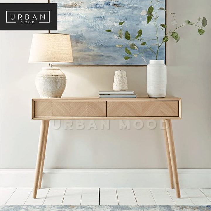 HINDER Rustic Solid Wood Hallway Console