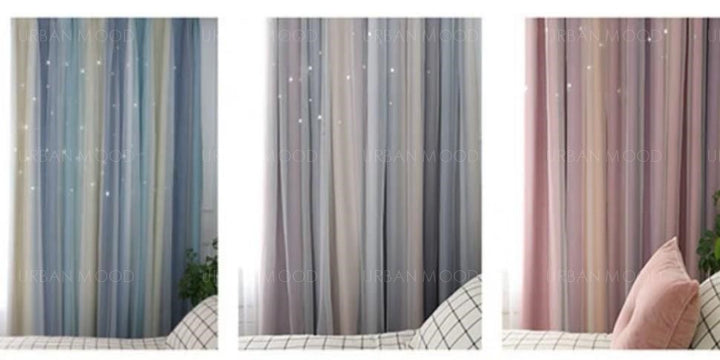 HIROKI Ombre Streaks Starburst Day Curtains