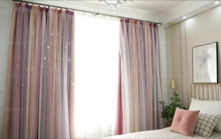 HIROKI Ombre Streaks Starburst Day Curtains