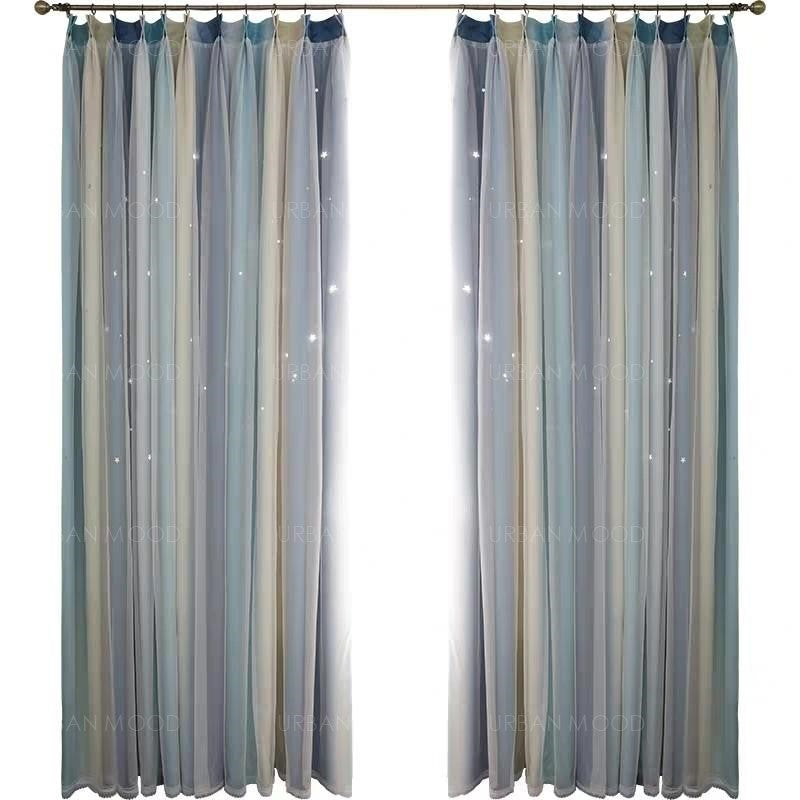 HIROKI Ombre Streaks Starburst Day Curtains