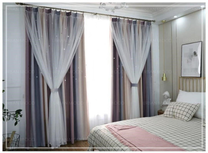 HIROKI Ombre Streaks Starburst Day Curtains