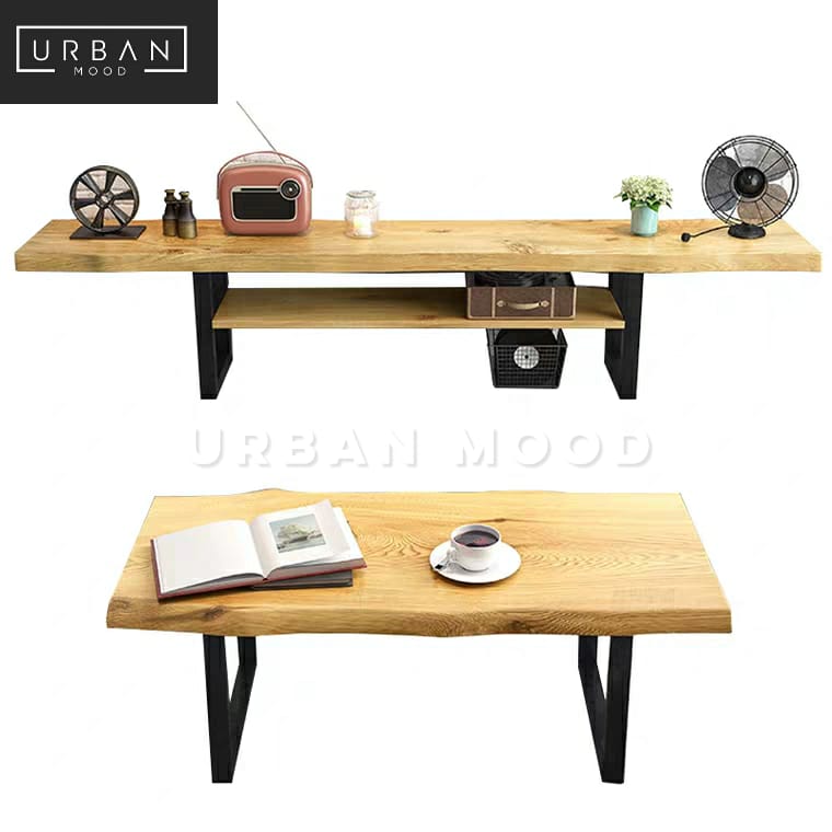 HADLEY Rustic Solid Wood TV Console