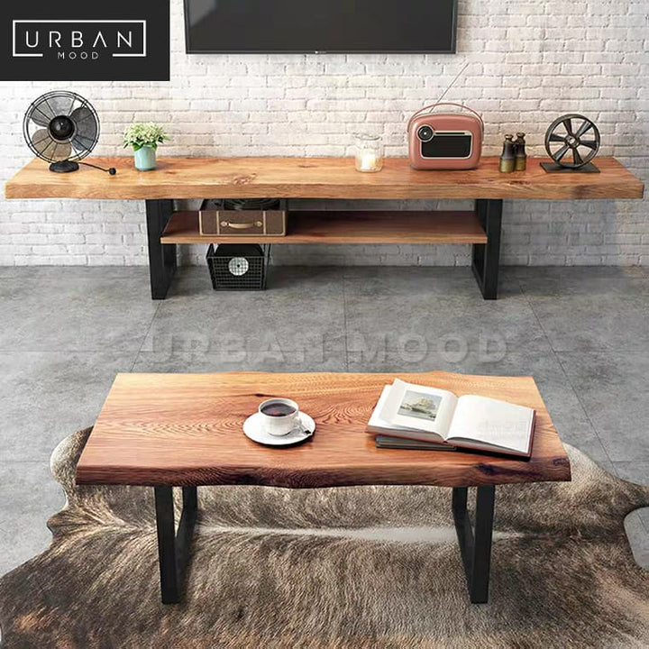 HADLEY Rustic Solid Wood TV Console