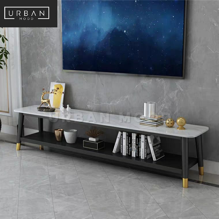 DECAL Modern Marble TV Console