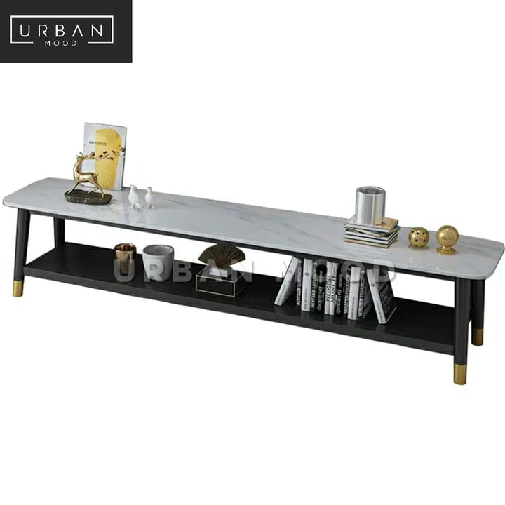 DECAL Modern Marble TV Console