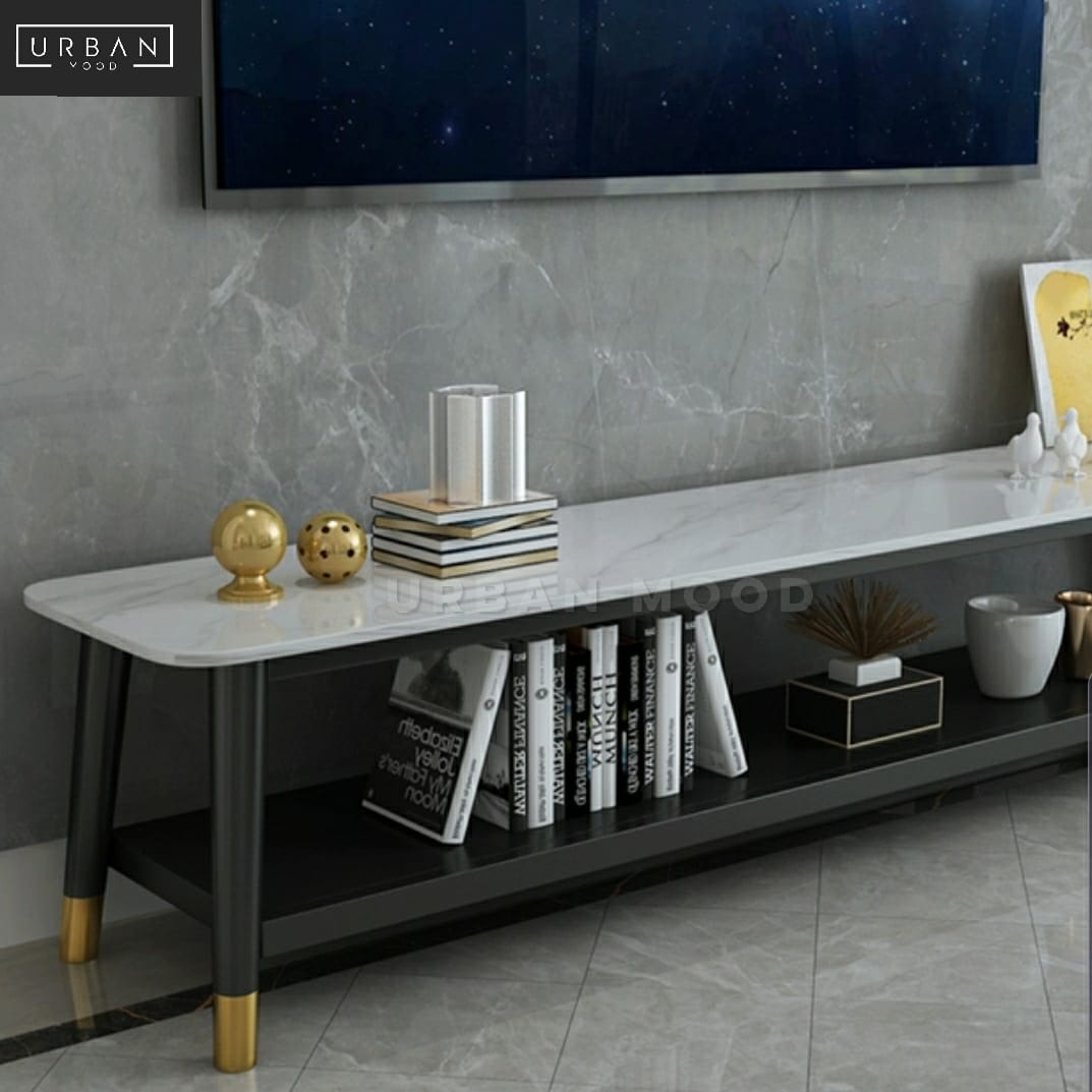 DECAL Modern Marble TV Console