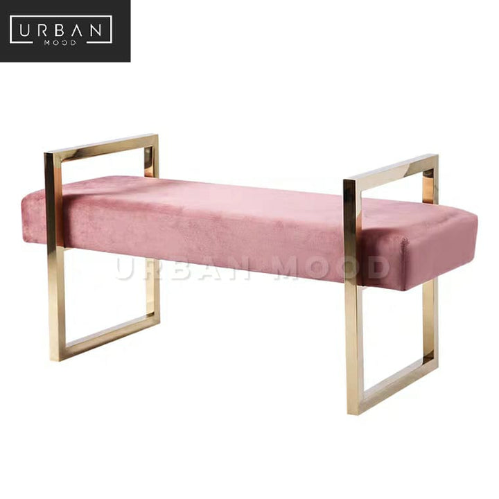 TINT Modern Velvet Ottoman Bench