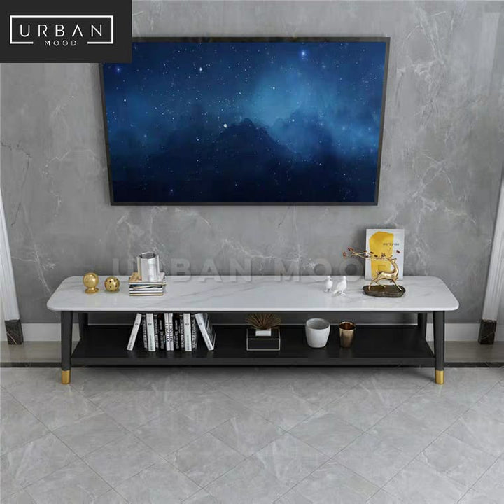 DECAL Modern Marble TV Console