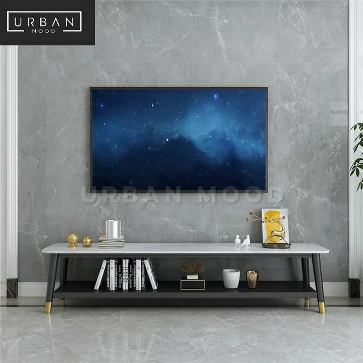 DECAL Modern Marble TV Console