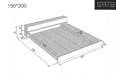 HINTER Minimalist Japanese Platform Bed