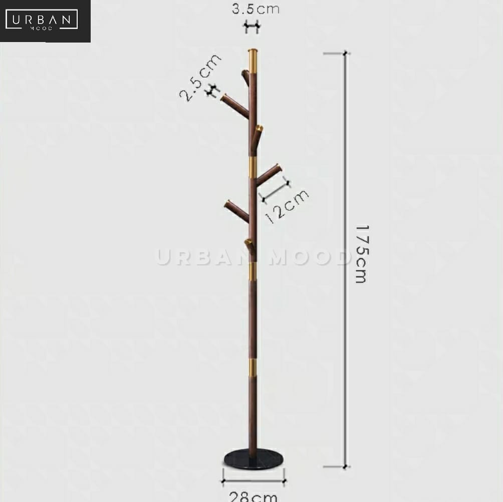 MAHON Minimalist Black Walnut Clothes Stand