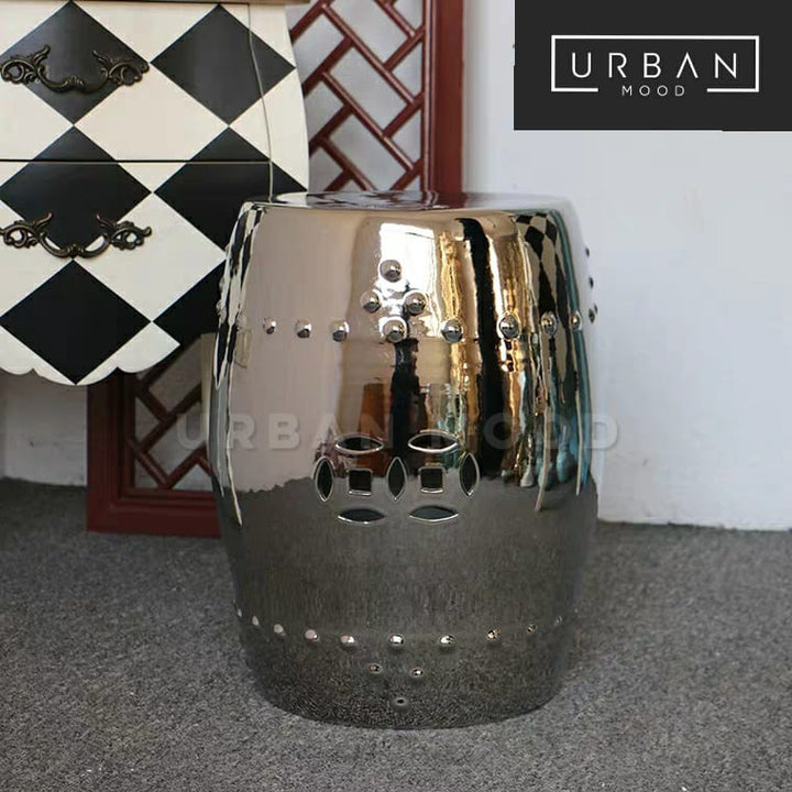 TERRY Oriental Drum Stool