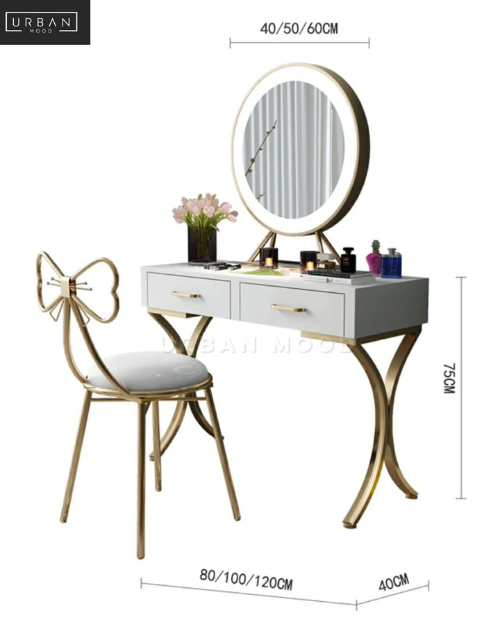 AVENUE Hollywood Spotlight Vanity Table Set