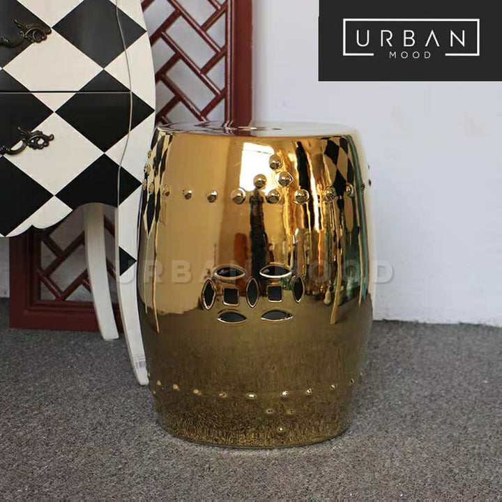 TERRY Oriental Drum Stool