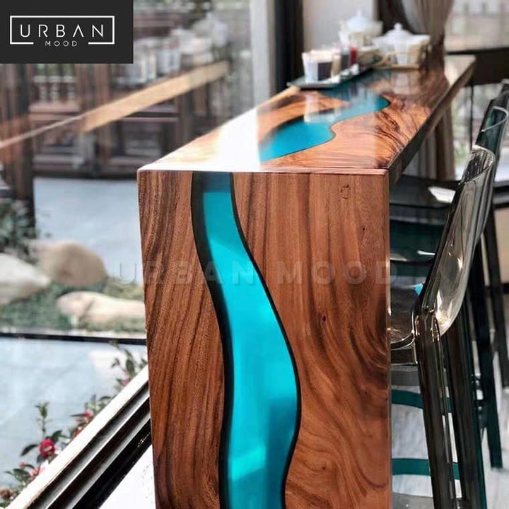 DALCON Epoxy Resin River Bar Table