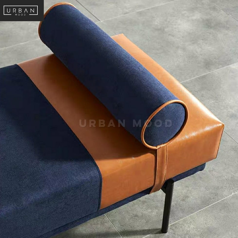 LORIC Modern Leather Ottoman / Daybed