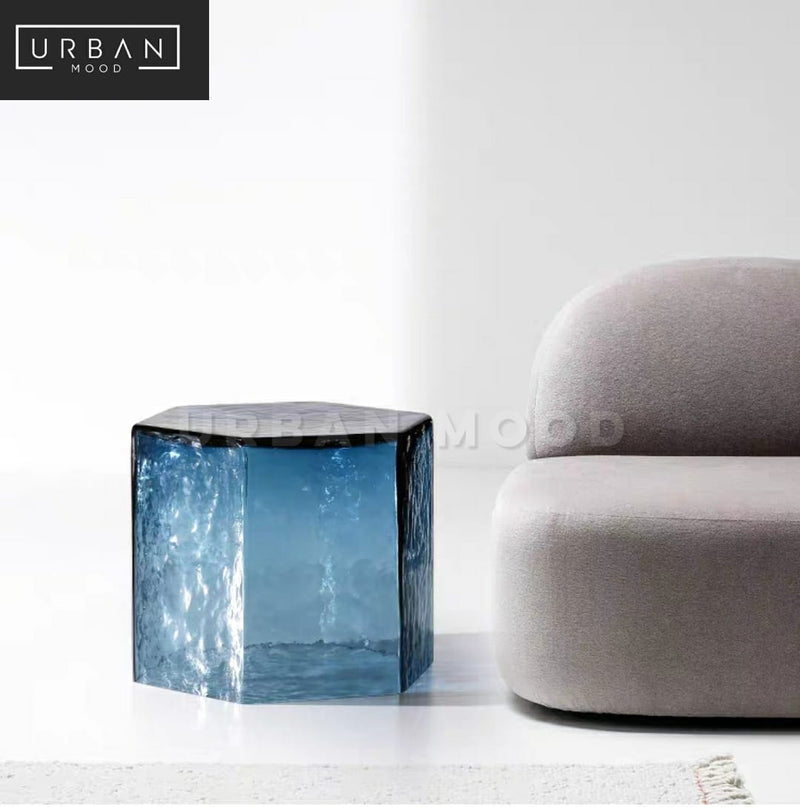 ICICLE Frosted Glass Side Table