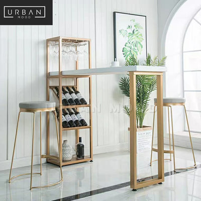 LIVEN Modern Bar Table Wine Rack