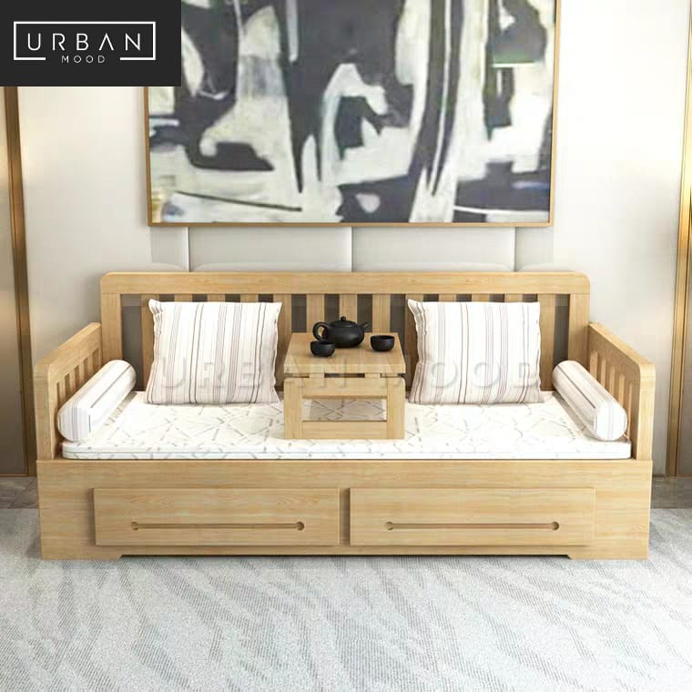 RUSK Rustic Pull Out Sofa Bed