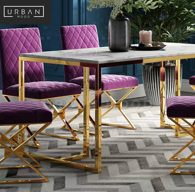 AURIS Modern Marble Dining Table & Chairs