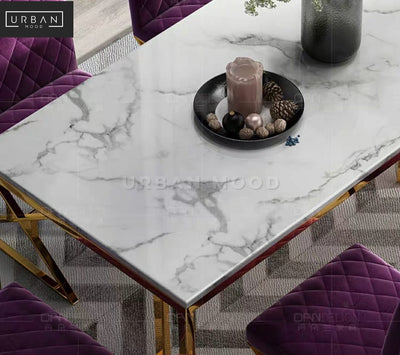 AURIS Modern Marble Dining Table & Chairs