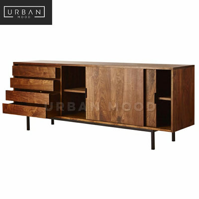 DAMIEN Rustic Solid Wood TV Console