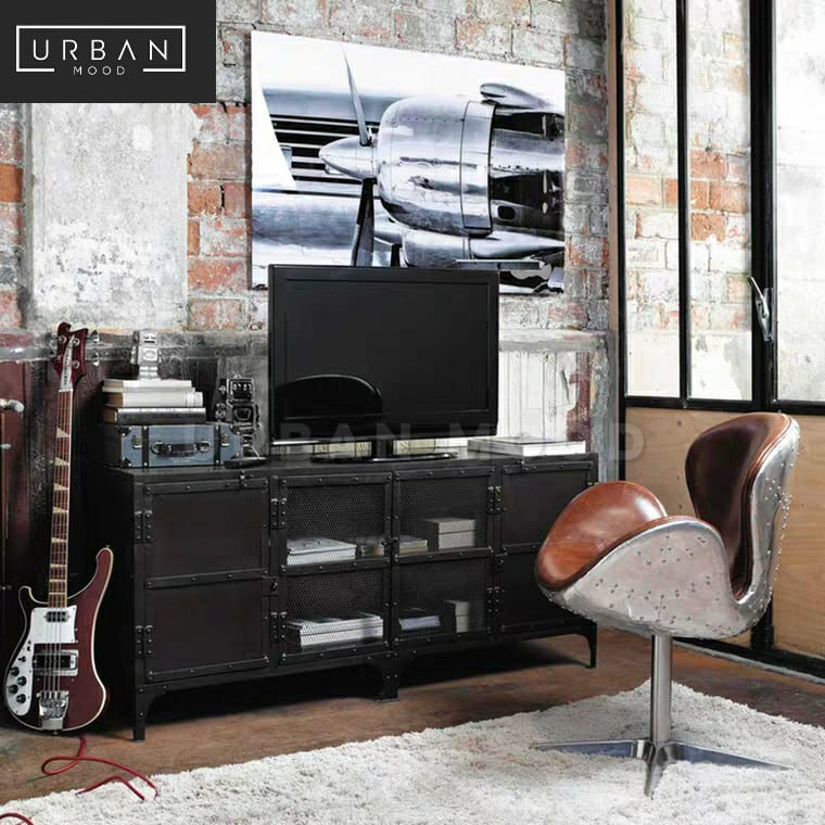 COOPER Modern Industrial Metal TV Cabinet