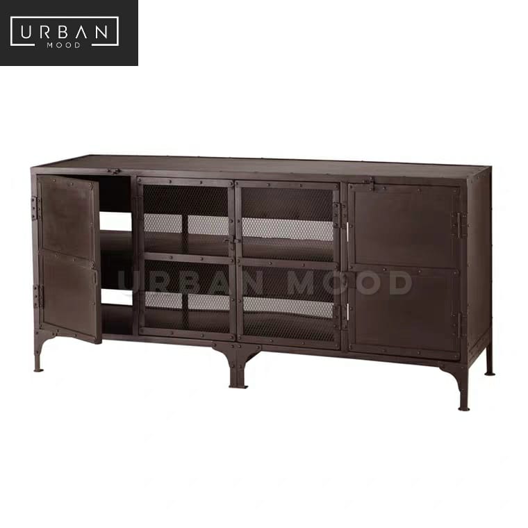 COOPER Modern Industrial Metal TV Cabinet