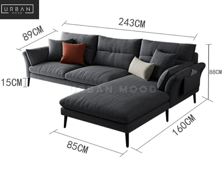 PERRIE Modern Fabric Sofa