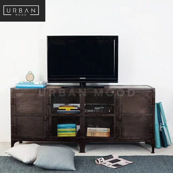 COOPER Modern Industrial Metal TV Cabinet