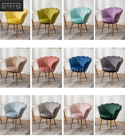 LOTUS Modern Velvet Petal Chair