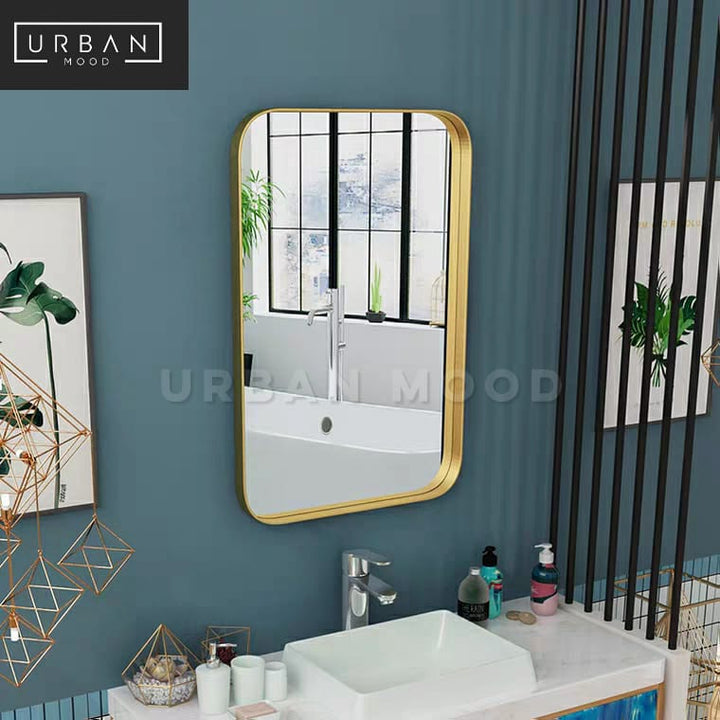 ALASTAIR Modern Stainless Steel Wall Mirror