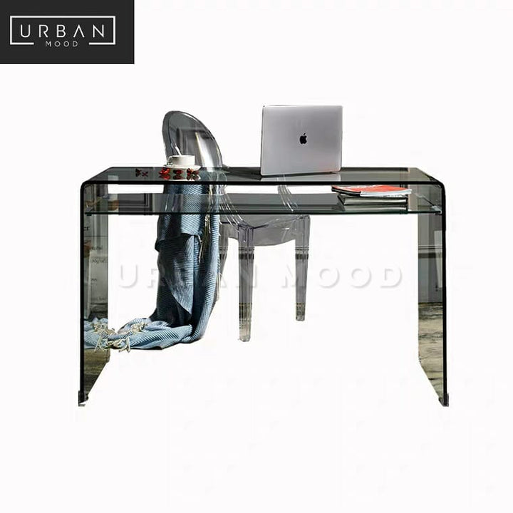 LUCENT Minimalist Glass Work Table