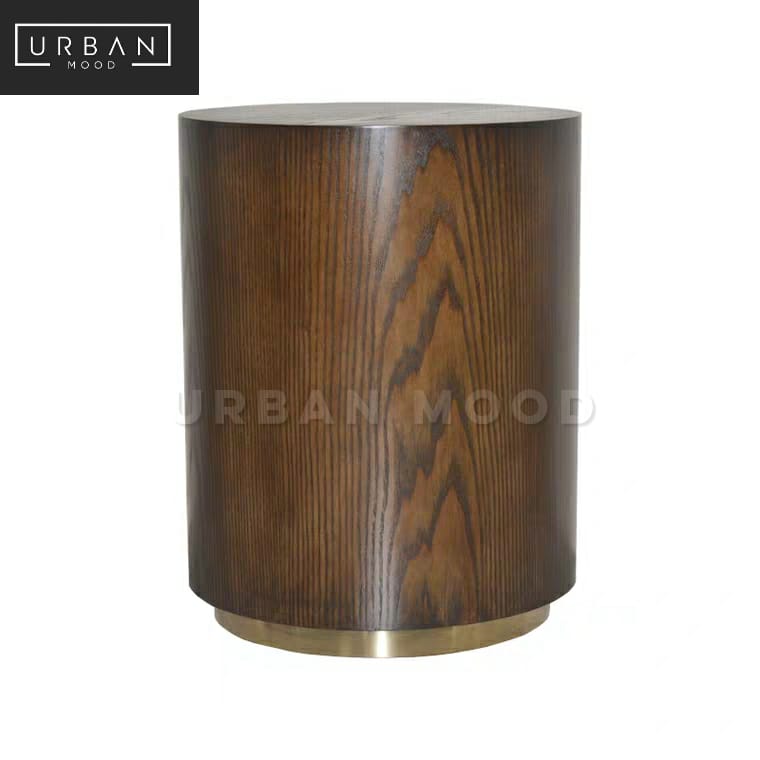 MEMOIR Rustic Wood Log Side Table