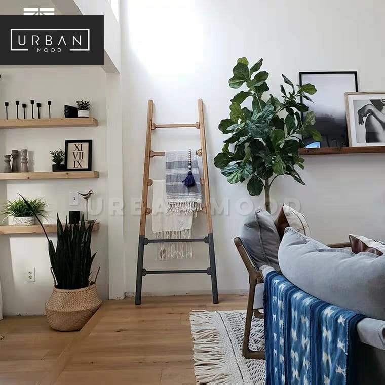 BRYCE Rustic Cedar Wood Ladder Rack – Urban Mood