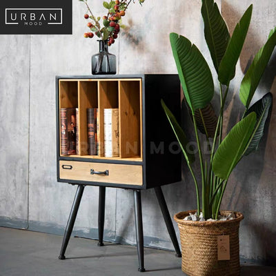 COLUMN Industrial Solid Wood Side Table