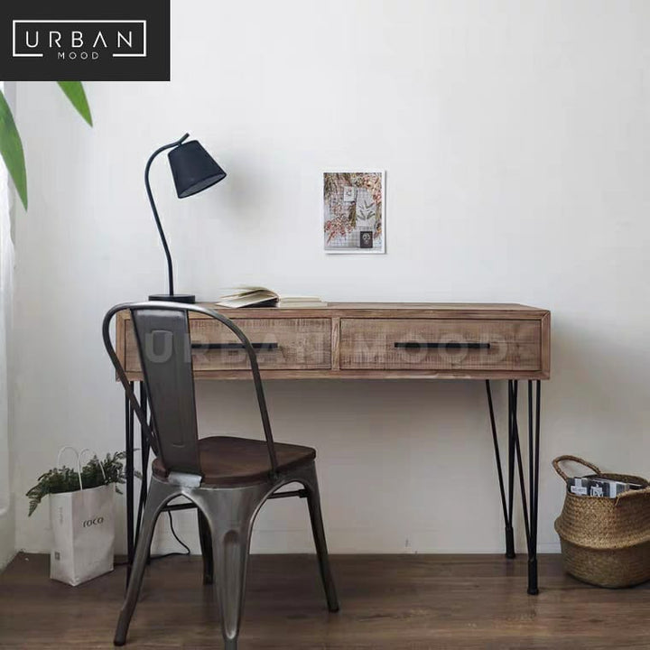 MURRAY Industrial Solid Wood Study Table