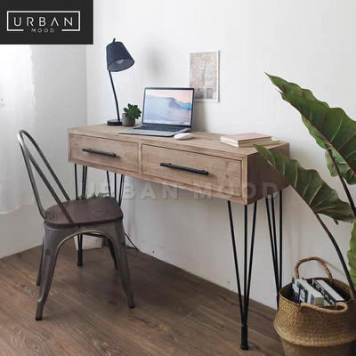 MURRAY Industrial Solid Wood Study Table
