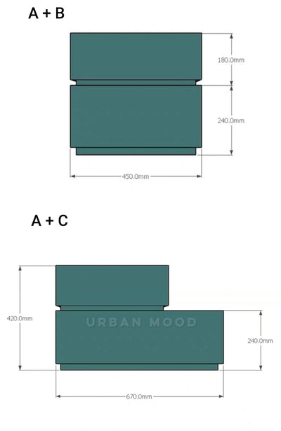 DYNA Modern Modular Bedside Table